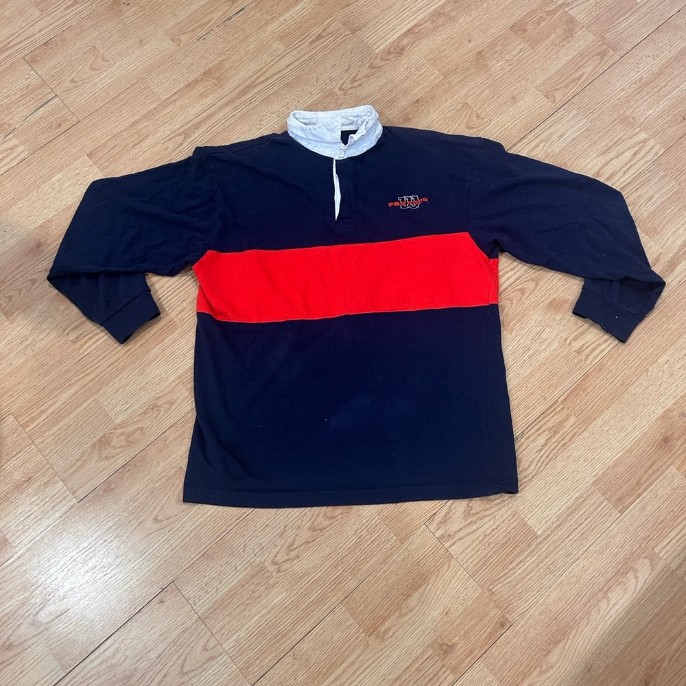 WILSON Black and Red Long Sleeve Rugby